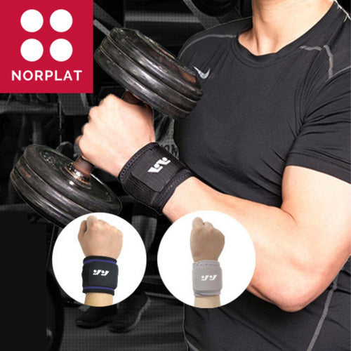 Par De Epicondileras Coderas Muñequeras Deportivas Fitness  - Negro - Adulto