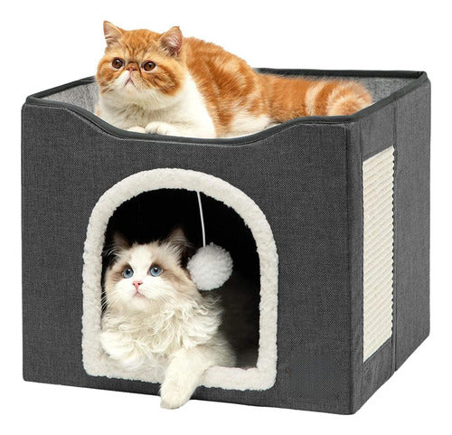 Cama Para Gatos Casa Plegable Gatos Perros Pequeños Norplat  Gris Oscuro