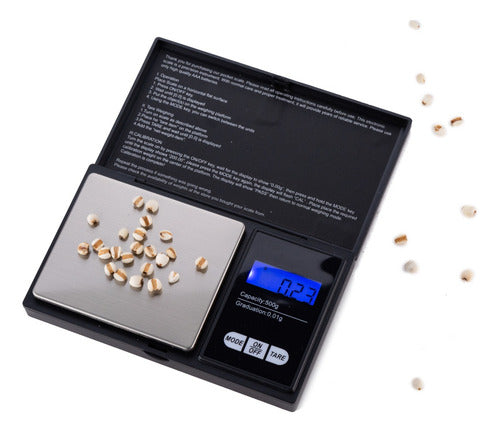Gramera Digital De Bolsillo Pesa Digital Cukin 0.1 / 500 Gr Negro 500 G