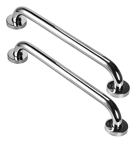 2 Barras De Seguridad Apoyo Pasamanos Acero Inox - Norplat Plateado