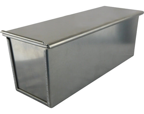 Molde De Aluminio Con Tapa P/ Queque O Pan De Molde - Cukin Plateado