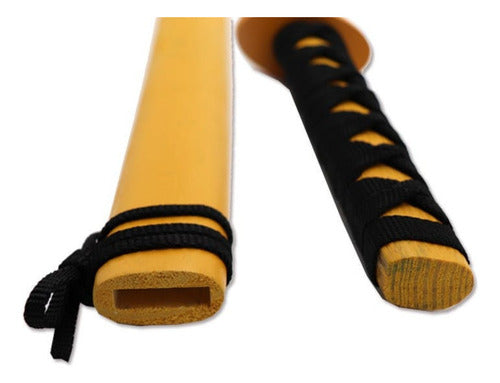 Pack 3 Katana Japonesa Madera Entrenamiento 73cm - Norplat Rojo Y Negro