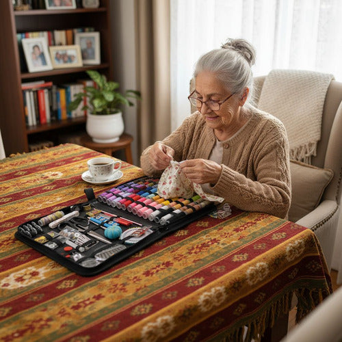 Set Costura Costurero Bordado Con Estuche 200pcs - Norplat Multicolor