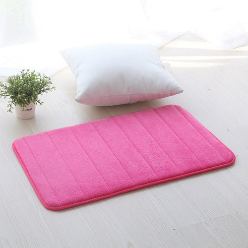 Alfombra Baño Engomado Antideslizante 60x40cm Suave Norplat - Fucsia - Lisa