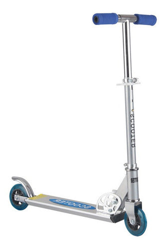 Scooter Para Niños De Saltos Piruetas Acrobacias Aluminio Plateado Silver
