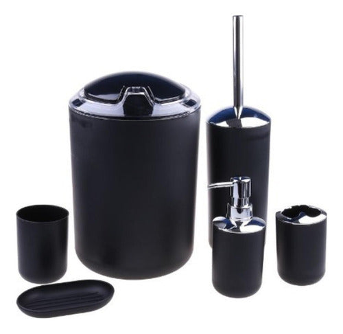 Set De Accesorios Para Baño - 6 Piezas - Norplat Negro