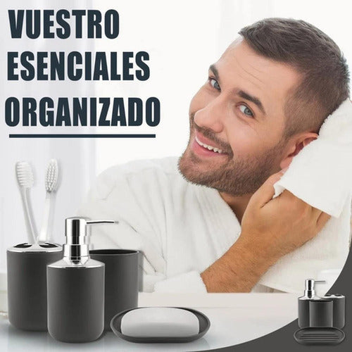 Set De Accesorios Para Baño - 6 Piezas - Norplat Negro