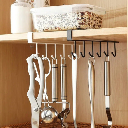 Organizador Soporte Colgador De Tazas Utensilios De Cocina Blanco