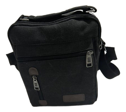 Bolso Bandolera Maletin De Lona Hombre Caballero - Norplat Negro
