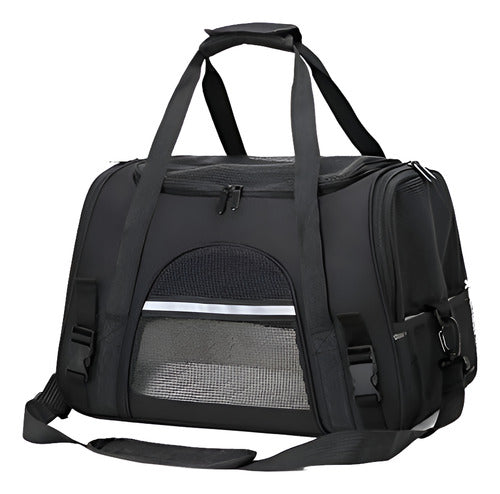 Bolso Transportador Mascota Gato Perros Pequeños - Norplat Negro