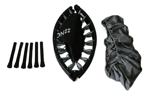 Trampolín Fitness 100cm Plegable Cama Elástica - Norplat Plateado