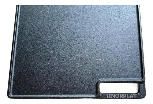 Plancha Churrasquera Hierro Fundido Reversible - Norplat Negro