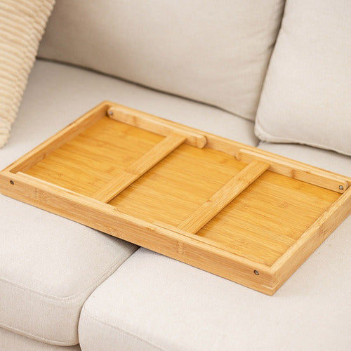 Mesa Desayuno Cama Bandeja Notebook 30cmx50cmx24cm - Cukin Madera Clara