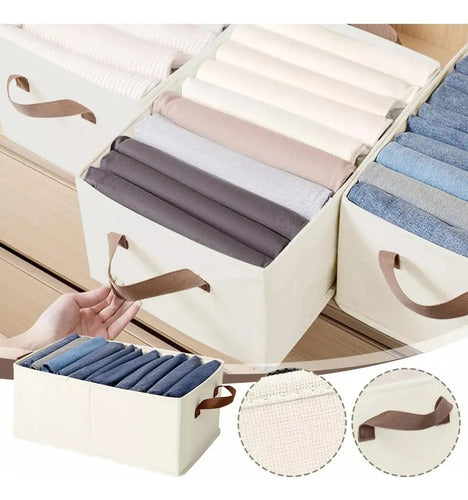 6 Cajas Organizadoras Tela Plegables Closet Ropa - Norplat Lisa