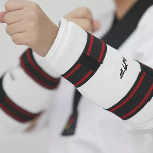 Canilleras Antebraceras X4 Artes Marciales Taekwondo Norplat Blanco L