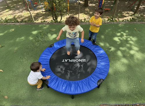 Trampolín Fitness 100cm Plegable Cama Elástica - Norplat Azul