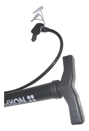 Bombin De Pie 120psi Valvulas Presta Schrader Bici - Norplat Negro