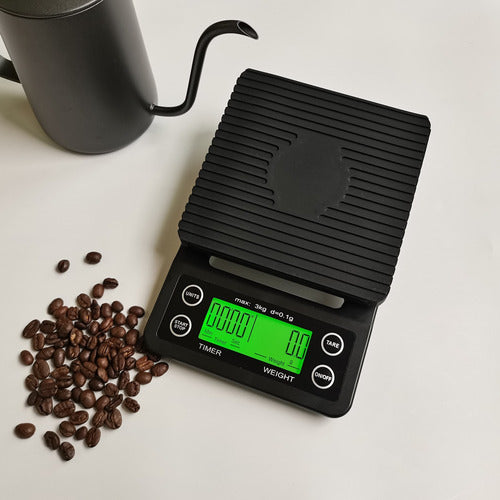 Balanza Pesa Digital Cocina Precision Medicion De 0,1g A 3kg Negro 3 G