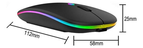 Mouse Bluetooth O Inalámbrico Xusb 2.4g Norplat Recargable Negro