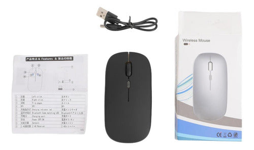 Mouse Bluetooth O Inalámbrico Xusb 2.4g Norplat Recargable Negro