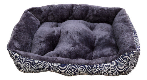 Cama Mascota Ultrasuave Gato Perro L Hasta 15kg - Wuf Azul 04
