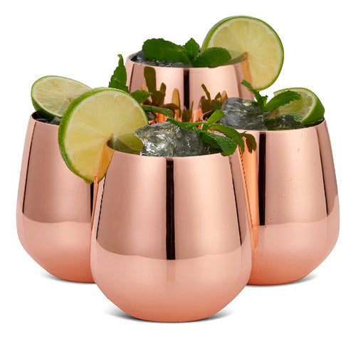 2 Vasos Lisos Moscow Mule Mugs Copas Coctel 500ml - Norplat Moscow Copa