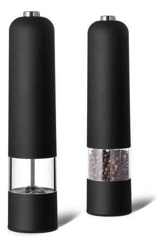 Pimentero Salero Molinillo Electrico Dispensador - Norplat Negro