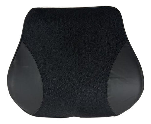 Cojín Lumbar Ortopédico Para Espalda Norplat Soporte Dorsal Negro Geométrico