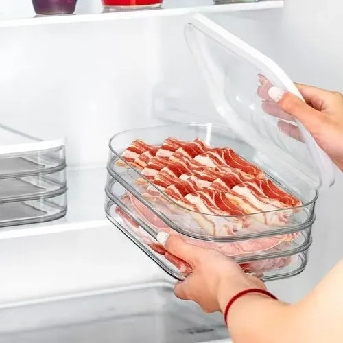 3 Contenedores Hermeticos Para Cecinas Y Queso - Norplat Blanco
