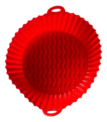 Forro Silicona Reutilizable Freidora Aire Redondo - Norplat Rojo