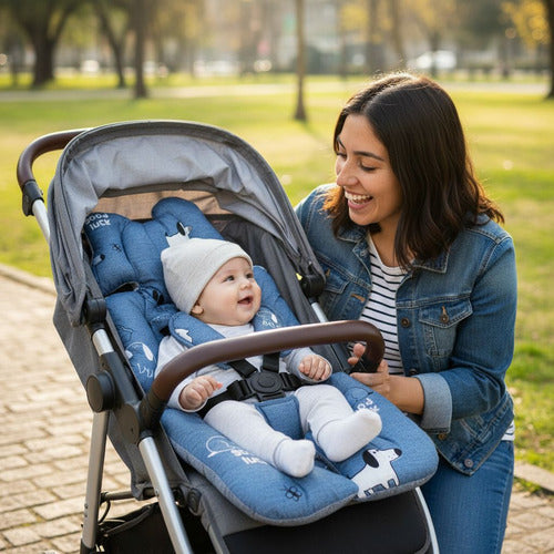 Cojín Cubre Coche Bebé Protector Asiento Colchón - Norplat Azul