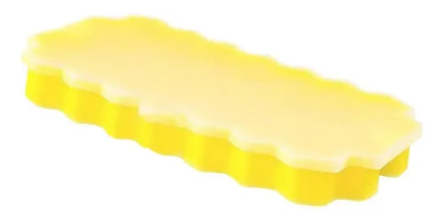 Molde De Silicona Para 37 Mini Cubos De Hielo Panel De Abeja Amarillo