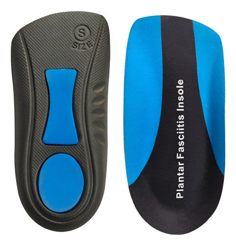 Par Talonera Fascitis Plantar Deporte Casual 2.3cm Altura Azul L