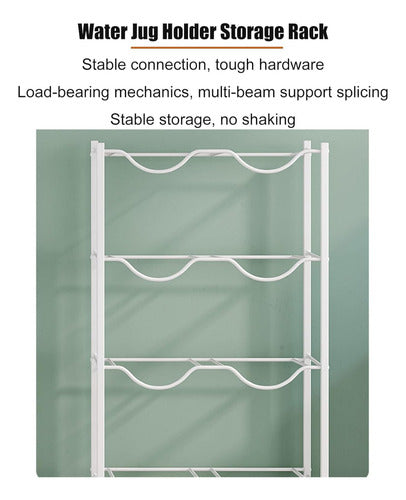 Organizador Rack Para 6 Bidones Botellones Agua 20l Norplat