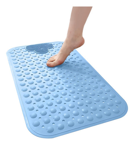 Piso Goma Antideslizante Para Ducha Tinas Alfombra - Norplat Azul