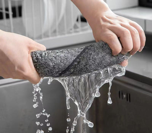 Set 12 Paños De Cocina Docena Fibra Carbon Ecológico Norplat