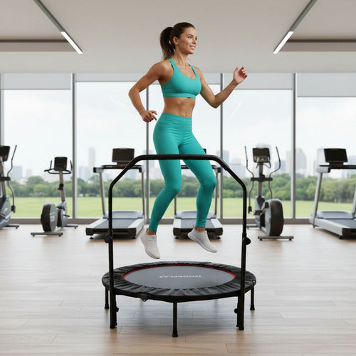 Trampolín Fitness 120cm 48  Plegable Aeróbico Yoga - Norplat Negro