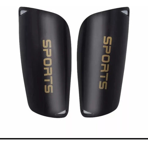 Canilleras Futbol Espinilleras + Manga Protectora - Norplat M Negro