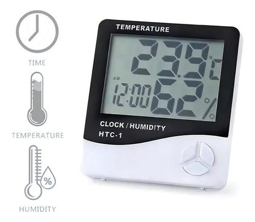 Set 2 Termómetro Higrómetro Ambiental Digitales - Norplat Blanco