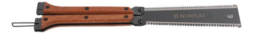 Sierra Japonesa Serrucho Portátil Plegable 30cm - Norplat Marrón