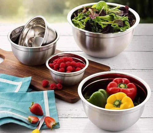 Bowl Acero Inoxidable 22cm Reposteria Cocina 2500ml Norplat