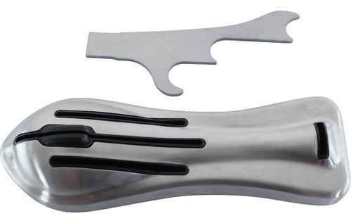 Set 3 Cuchillos Con Bloque - Cukin Plateado