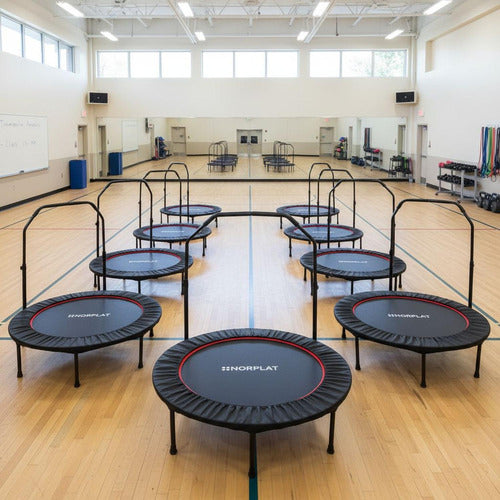 Trampolín Fitness 120cm 48  Plegable Aeróbico Yoga - Norplat Negro