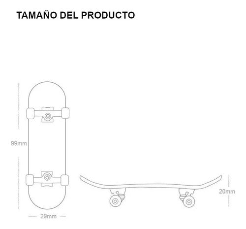 Skate Dedos Madera Profesional Rodamiento Fingerboard Finger Negro Negro