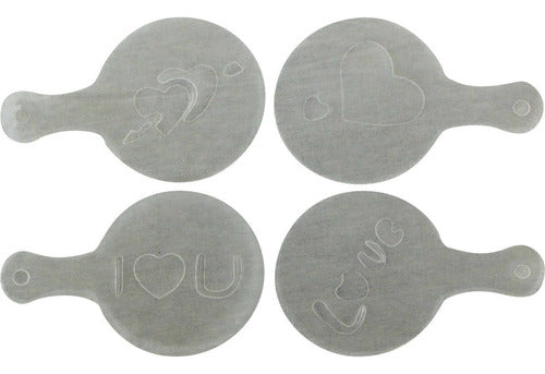 16 Plantillas Stencils Decorar Cafes Pan Cupcakes - Norplat 01