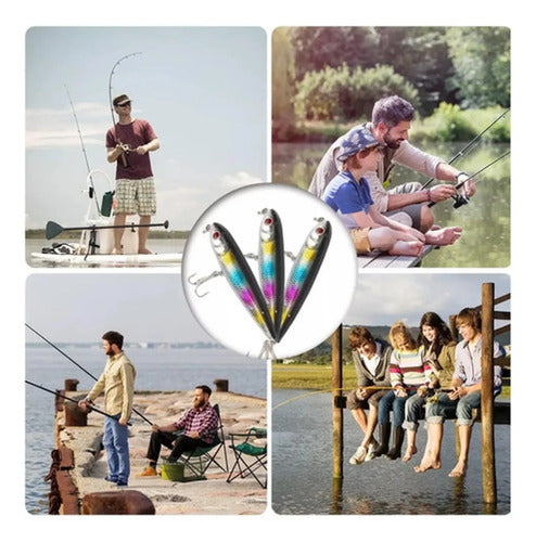 Kit 104 Piezas Señuelo Cebo Moscas Anzuelos Pesca - Norplat