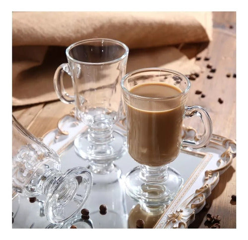 Set 6 Tazas Para Capuchino Café Té Vidrio 250ml Cappuccino Transparente Capuchino