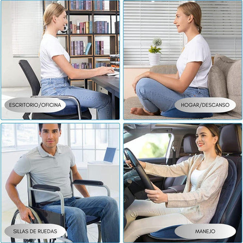 Cojin Antiescaras Picaron Ortopedico Lavable Funda - Norplat Negro