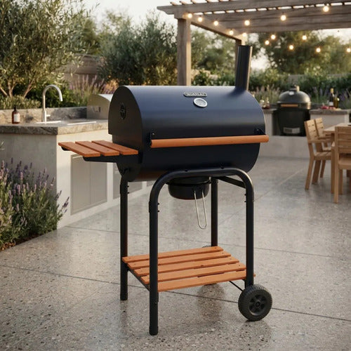 Parrilla Carbón Onni Norplat Estilo Tambor Bbq Grill Asador Negro