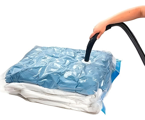 12 Bolsas Al Vacío Grandes - Comprimir Ropa Plumon - Norplat Transparente
